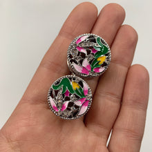 Load image into Gallery viewer, Clear Gem Exotic Garden Flower Double Flare Plug Set