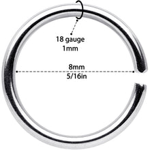 Load image into Gallery viewer, 18G 5/16 Seamless Circular Ring Set of 12