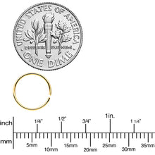 Load image into Gallery viewer, 22G 5/16 Gold Tone Anodized Seamless Circular Ring Set of 12