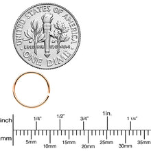 Load image into Gallery viewer, 22G 5/16 Rose Gold Tone Anodized Seamless Circular Ring Set of 12