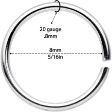 Load image into Gallery viewer, 20G 5/16 Steel Gold Tone Anodized Seamless Circular Ring Set of 12