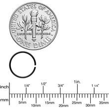 Load image into Gallery viewer, 22G 5/16 Steel Black Anodized Seamless Circular Ring Set of 12