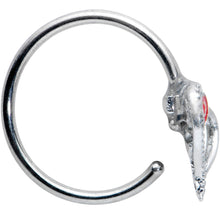 Load image into Gallery viewer, 20G 5/16 Open Heart Rose Valentines Day Nose Hoop