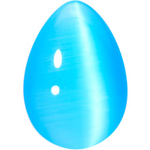 Load image into Gallery viewer, Light Blue Glass Teardrop Plug Set
