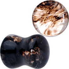 Load image into Gallery viewer, Clear Brown Glass Boho Saddle Plug Set
