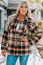 Load image into Gallery viewer, Classic Plaid Button Front Shirt Jacket with Breast Pockets Casual & Minimalist Outerwear
