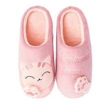 Load image into Gallery viewer, Cute Cat Shoes Soft Winter Women Winter Home Slippers Animal Slip On Soft Warm House Shoes Men Couple Indoor Bedroom Footwear Soft Cozy Home Slippers For Women Slip On Comfy Women's Washable Cotton Bedroom Slippers