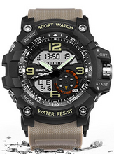 Load image into Gallery viewer, NEW Sport Analog-Digital Watch For Men and Woman Waterresistant 50M Professional Waterproof Quartz Large Dial Military Wristwatches With Night Mode