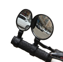 Load image into Gallery viewer, 2Pcs Bicycle Mirror Universal Handlebar Rearview Mirror 360 Degree Rotate For Bike Bicycle Cycling Accessories Wide Angle Convex Mirror Adjustable Rotatable Handlebar For Mountain Bike Off Road Bike and Fixed Gear Bike Handlebars