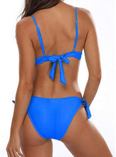 Load image into Gallery viewer, Tropical Bikini Bottom Padded Ruffled Top Push Up Bikini Swimsuit For Women Underwire Bikini Top Ruffle Padded Two Piece Bathing Suits Teen Girls Two Piece Swimsuit Women Cross Back Bathing Suit Swimwear