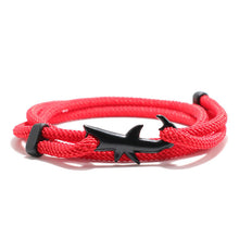 Load image into Gallery viewer, Nylon Rope Chain Luxury Bracelets For Women And Men Ocean Shark Charm Bracelet Popular Jewelry Anchor Bracelet Style