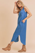 Load image into Gallery viewer, New Summer Stylish Round Neck Midi Tank Dress with Pockets For Women Comfortable for Casual & Everyday Wear