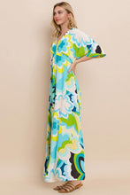 Load image into Gallery viewer, Floral Printed Slit Maxi Dress For Women β Summer Floral Maxi Dress, Elegant Slit Maxi Dress, Feminine Floral Dress, Romantic Floral Dress, Chic Summer Maxi Dress, Vibrant Slit Dress, Sophisticated Floral Dress
