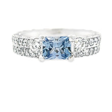 Load image into Gallery viewer, Antique Style Engagement Ring Set 14KT White Gold
