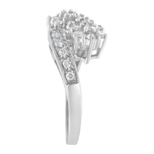 Load image into Gallery viewer, 14KT White Gold Diamond Cluster Ring Band (7/8 cttw, H-I Color, I1-I2 Clarity)