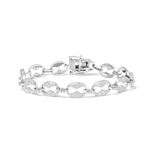 Load image into Gallery viewer, 14K White Gold 1 1/2 Cttw Round Diamond Set Link Bracelet (I-J Color, I1-I2 Clarity) - 7"