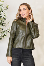 Load image into Gallery viewer, Women Classic Neck Zip-Up Jacket For Everyday Wear Elegant Girls Jacket