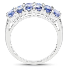 Load image into Gallery viewer, 3.16 Carat Genuine Tanzanite & White Topaz .925 Sterling Silver Ring
