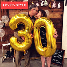 Load image into Gallery viewer, Elegant Luxury Helium Modern 32inch Luxury Ballon Number Foil Ballons For Party and Celebrations Modern Decoration for Celebration