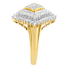 Load image into Gallery viewer, 10K Yellow Gold Diamond Ballerina Ring (1 Cttw, I-J Color, I1-I2 Clarity) - Size 7