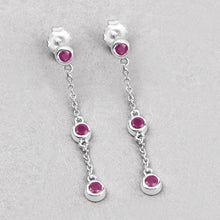 Load image into Gallery viewer, 0.78 Carat Genuine Ruby .925 Sterling Silver Earrings
