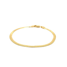 Load image into Gallery viewer, 1.5mm 14k Yellow Gold Super Flex Herringbone Anklet