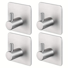 Load image into Gallery viewer, 4-Pack Heavy Duty Stick Hooks β Stainless Steel, Waterproof, Wall Mount
