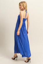 Load image into Gallery viewer, Knotted Detail Halter Neck Flowy Maxi Dress For Summer Elegant, Romantic, and Graceful with Chic Halter Neck Design and Flowy Maxi Length for a Stunning Look