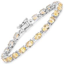 Load image into Gallery viewer, 9.03 Carat Genuine Citrine .925 Sterling Silver Bracelet