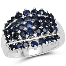 Load image into Gallery viewer, 2.70 Carat Genuine Blue Sapphire .925 Sterling Silver Ring