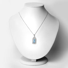 Load image into Gallery viewer, 4.57 Carat Genuine Swiss Blue Topaz & White Topaz .925 Sterling Silver Pendant