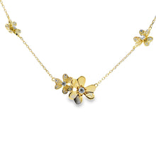 Load image into Gallery viewer, Cubic Zirconia Flower Pendant Sterling Silver