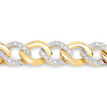 Load image into Gallery viewer, 0.70 Carat Genuine White Diamond .925 Sterling Silver Bracelet