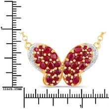Load image into Gallery viewer, 4.15 Carat Genuine Ruby and White Zircon .925 Sterling Silver Pendant