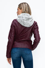 Load image into Gallery viewer, Women Warm Sleek Dual-Zipper Layered Jacket with Cozy Fuzzy Hood Urban Chic & Comfortable Jacket