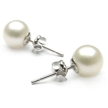Load image into Gallery viewer, 6mm 925 Sterling Silver Pearl Stud Earrings