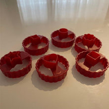 Load image into Gallery viewer, 6Pcs Cookie Cake Cutter Decorating Fondant Cutters Tool Cookie Cutters Round Multifunctional Fudge Pastry Baking Mold Star Cookie Cutter Heart Center