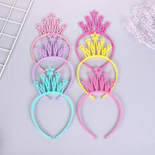 Load image into Gallery viewer, 6pcs Plastic Crown Headbands Baby Girl Kids Tiara Hairbands Hair Hoop Accessories Hair Band Headwear Gorgeous Hair Accessories For Women
