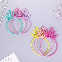 Load image into Gallery viewer, 6pcs Plastic Crown Headbands Baby Girl Kids Tiara Hairbands Hair Hoop Accessories Hair Band Headwear Gorgeous Hair Accessories For Women