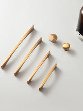 Load image into Gallery viewer, 6PCS Set Nordic Modern Glam Brushed Bronze Drawer Knobs Kitchen Door Handles Cupboard Door Handle Cabinet Handles for Furniture Hardware Brushed Brass Handle Modern Minimalist Cabinet Pull Drawer Handle Wardrobe Cabinet Hardware
