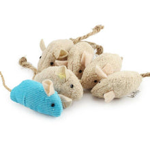 Load image into Gallery viewer, 6pcs/lot Mix Pet Toy Catnip Mice Cats Toys Fun Plush Mouse Cat Toy For Kitten Skitter Critters Cat Toy Value Pack