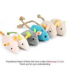 Load image into Gallery viewer, 6pcs/lot Mix Pet Toy Catnip Mice Cats Toys Fun Plush Mouse Cat Toy For Kitten Skitter Critters Cat Toy Value Pack