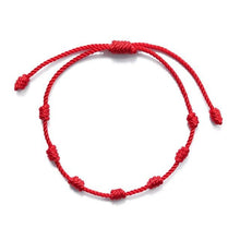 Load image into Gallery viewer, 6pcs/set Handmade Bracelets Braided Red Black Rope 7 Knots Lucky Jewelry Friendship Protection Bracelet Red Comfortable Bracelet Small Eye Bracelet For Kids
