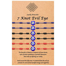 Load image into Gallery viewer, 6pcs/set Handmade Bracelets Braided Red Black Rope 7 Knots Lucky Jewelry Friendship Protection Bracelet Red Comfortable Bracelet Small Eye Bracelet For Kids