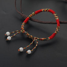 Load image into Gallery viewer, 6pcs/set Handmade Bracelets Braided Red Black Rope 7 Knots Lucky Jewelry Friendship Protection Bracelet Red Comfortable Bracelet Small Eye Bracelet For Kids