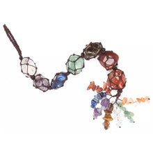 Load image into Gallery viewer, 7 Chakra Gemstones Reiki Healing Crystals Tassel Wall Car Hanging Ornament