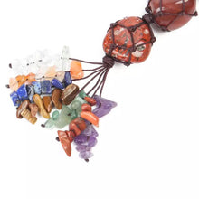 Load image into Gallery viewer, 7 Chakra Gemstones Reiki Healing Crystals Tassel Wall Car Hanging Ornament
