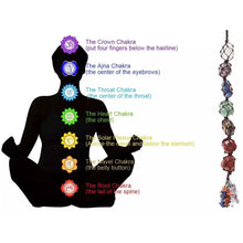 Load image into Gallery viewer, 7 Chakra Gemstones Reiki Healing Crystals Tassel Wall Car Hanging Ornament