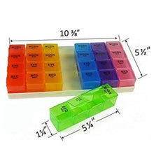 Load image into Gallery viewer, 7 Day Extra Large Pill Organizer with Cute Travel Case