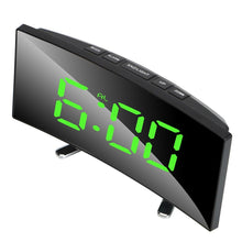 Load image into Gallery viewer, 7 Inch LED Digital Desktop Alarm Clock Curved Dimmable Table Clock Table Alarm Clock 7 Inch Curved Dimmable LED Electronic Digital Desktop Clock for Kids Bedroom Large Number Table Clock Mirror Luxury For Kids Bedroom Home Decors